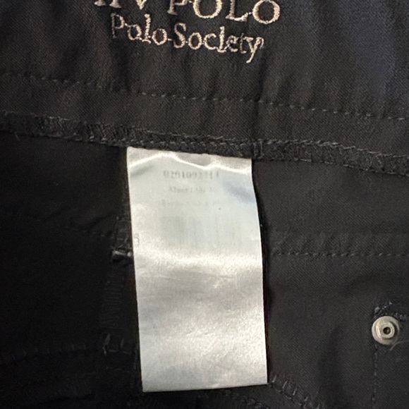 HV Polo Black Riding Pants with Silver Accents Size 26 Equestrian Full Seat - Picture 4 of 7